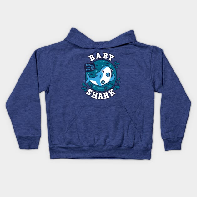 Baby Shark Boy Pacifier (trace) Kids Hoodie by Olipop